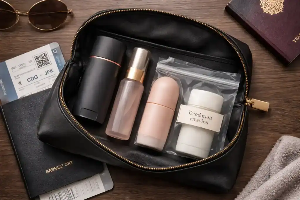 deodorant avion stick spray trousse