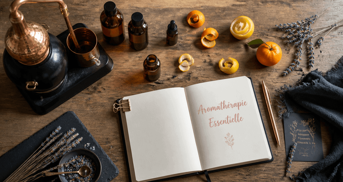 aromathérapie définition flacons huiles essentielles agrumes lavande