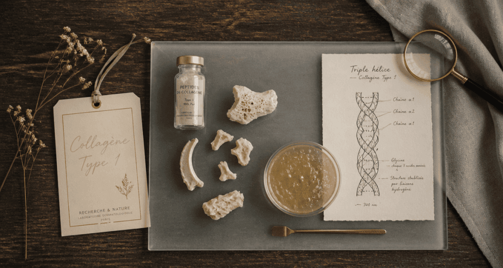 Collagene de type 1 sur table de laboratoire
