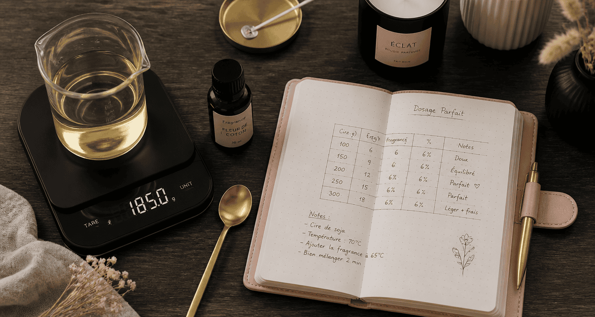 combien de parfum pour 100g de cire balance cire fondue carnet dosage