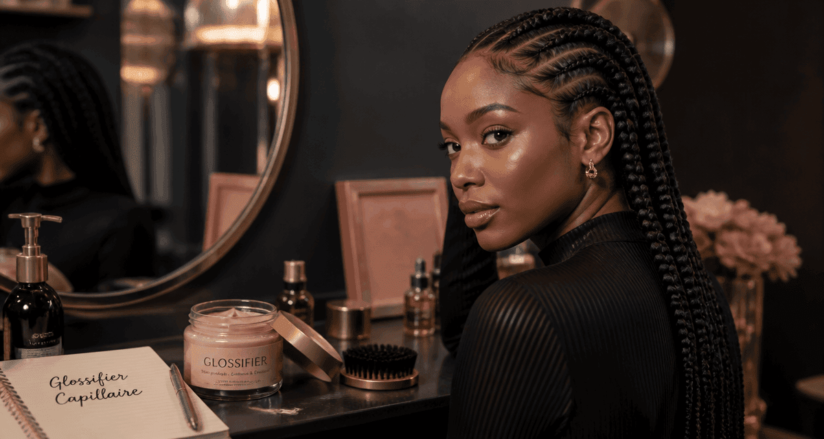 Glossifier for hair sur cheveux crépus tressés