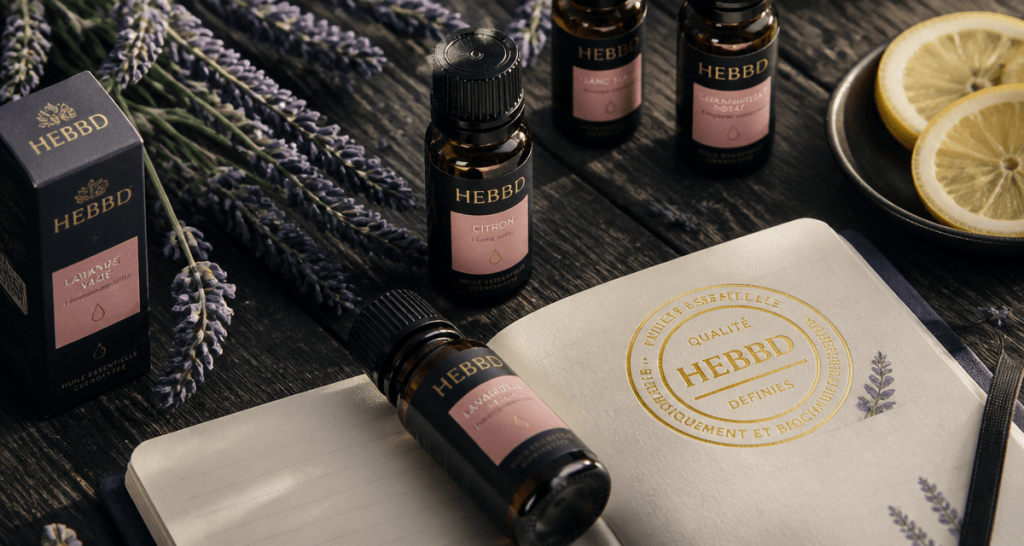 flacons huiles essentielles marques fiables sur table