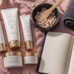 meilleur crème éclaircissante partie intime pharmacie tubes et pots sur drap rose