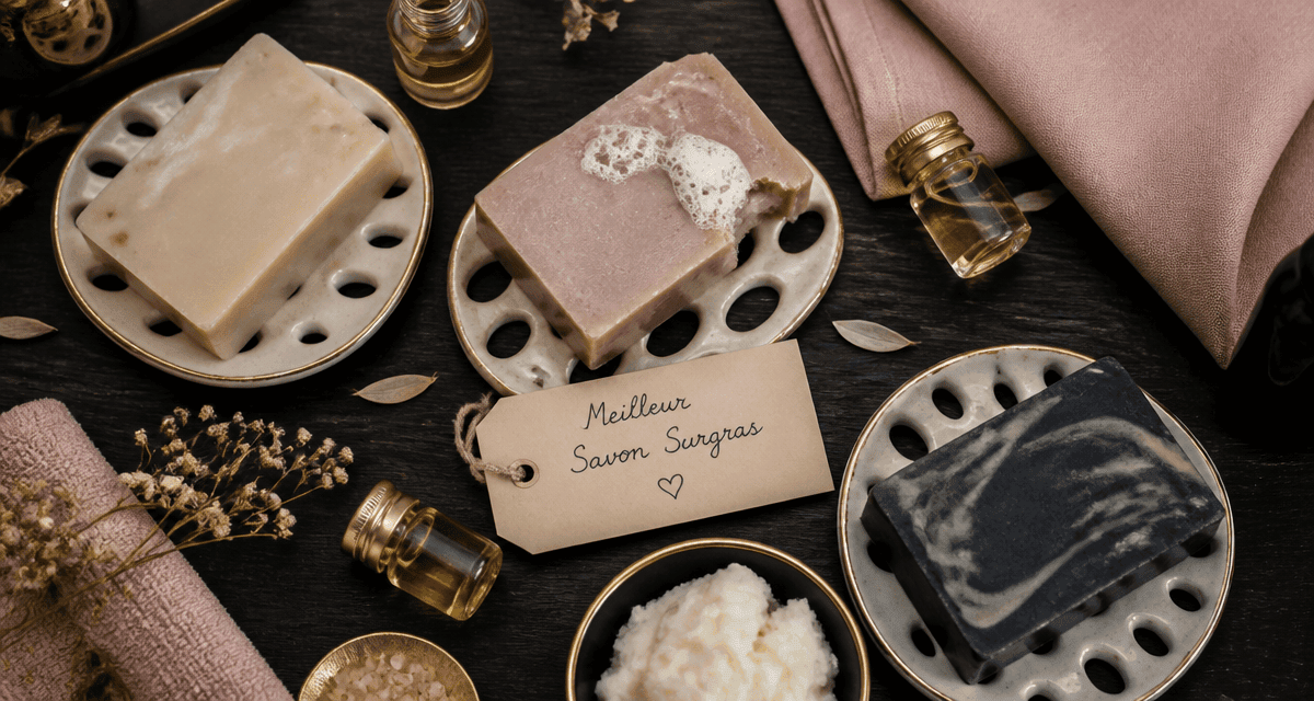 meilleur savon surgras artisanal sur porte-savon