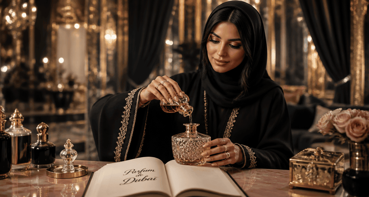 Parfum de Dubai flacon luxe femme abaya