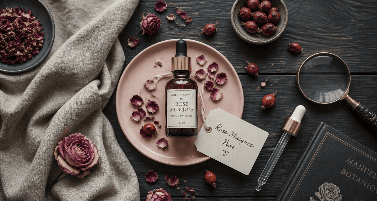 quelle est la meilleure huile de rose musquée flacon pétales