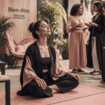 Scène salon du bien etre 2025 femme huiles essentielles