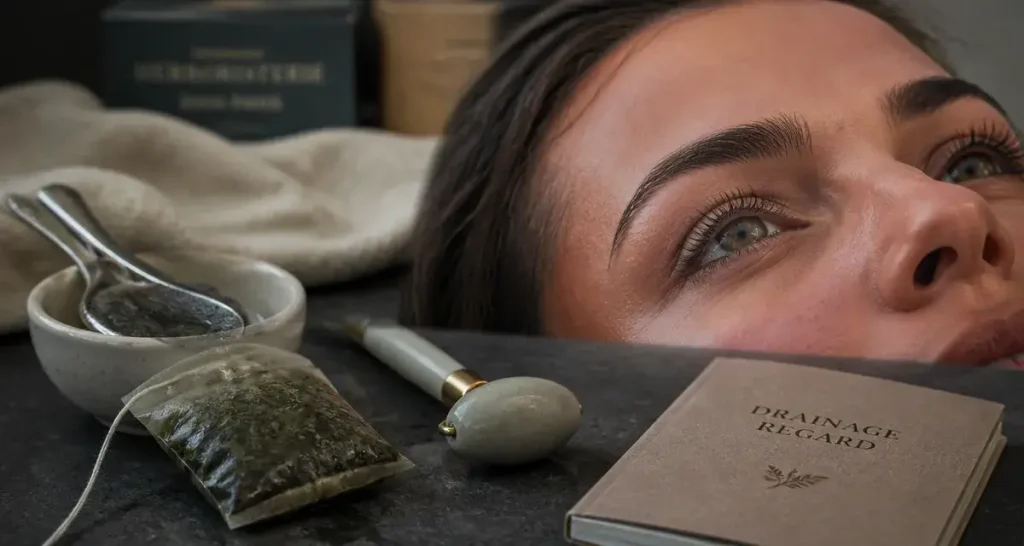 Comment cacher ses cernes sans maquillage : cuillères froides et thé vert sur le contour des yeux