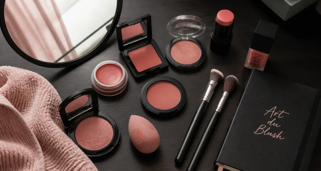 comment mettre du blush blushs pinceaux miroir