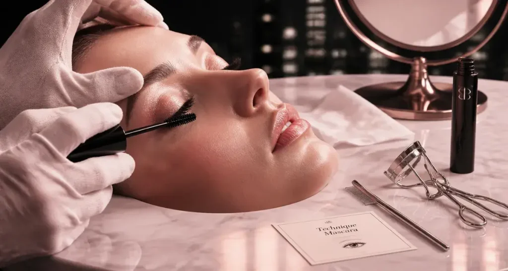 Comment mettre du mascara sans paquets, application précise sur cils avec recourbe-cils