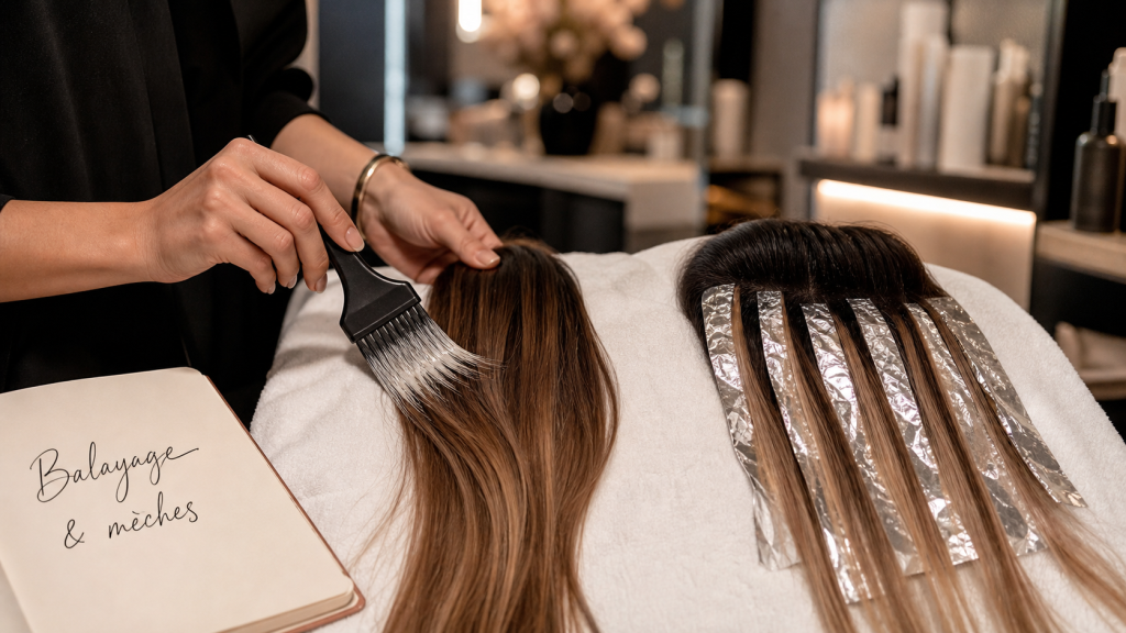 Différence balayage et mèches : mèches et balayage en salon