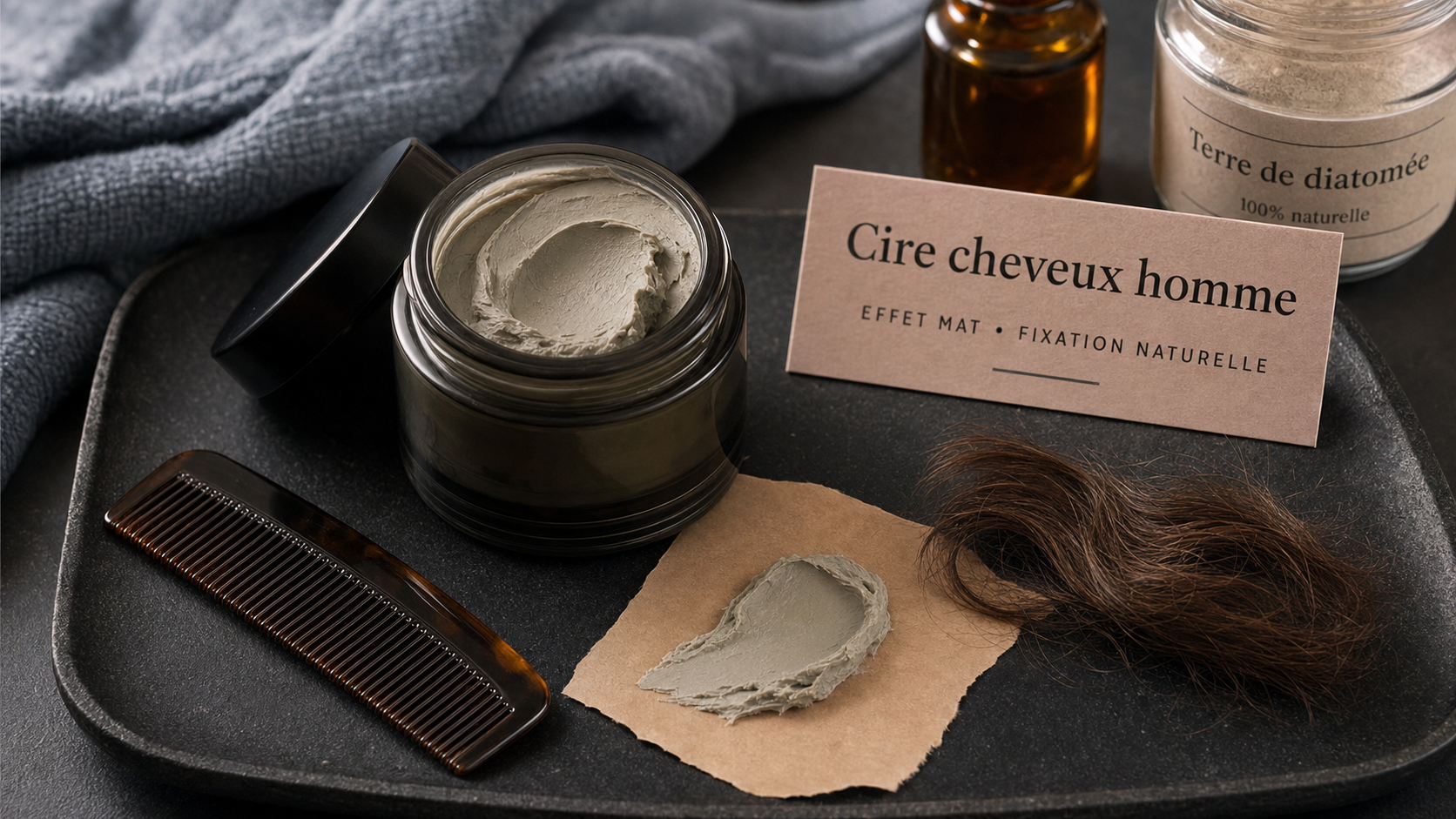 Meilleur cire cheveux homme sans effet gras, cire argile texture mate