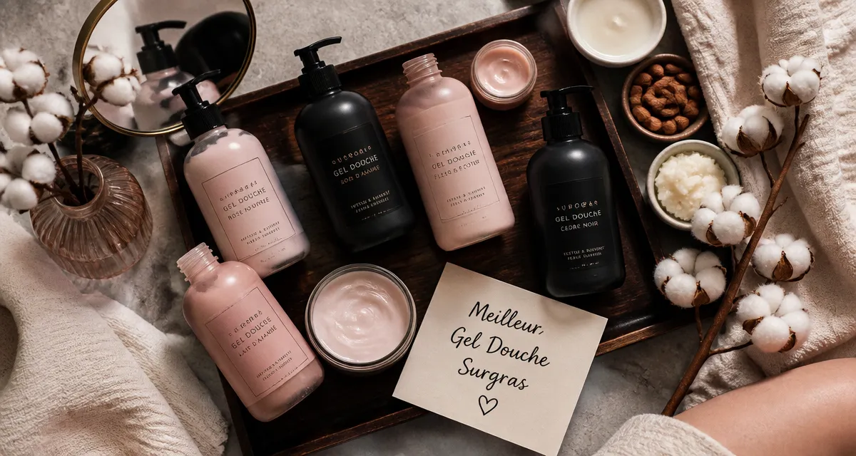 meilleur gel douche surgras plateau bois et huiles végétales