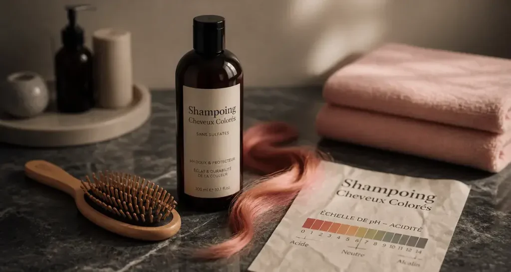 Meilleur shampoing cheveux colorés : pH pour fixer les pigments