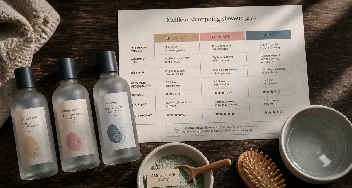 Meilleur shampoing pour cheveux gras : espacer les lavages, soins anti-graisse