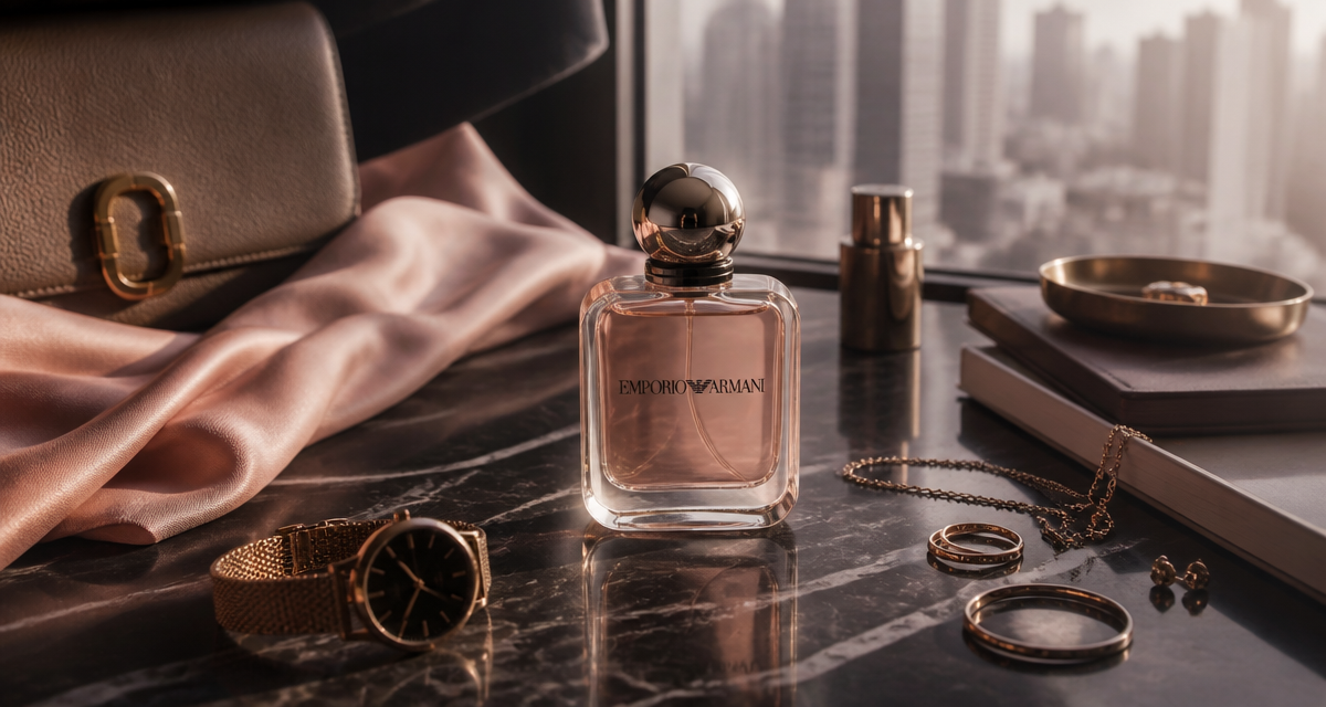 parfum emporio armani flacon sur table