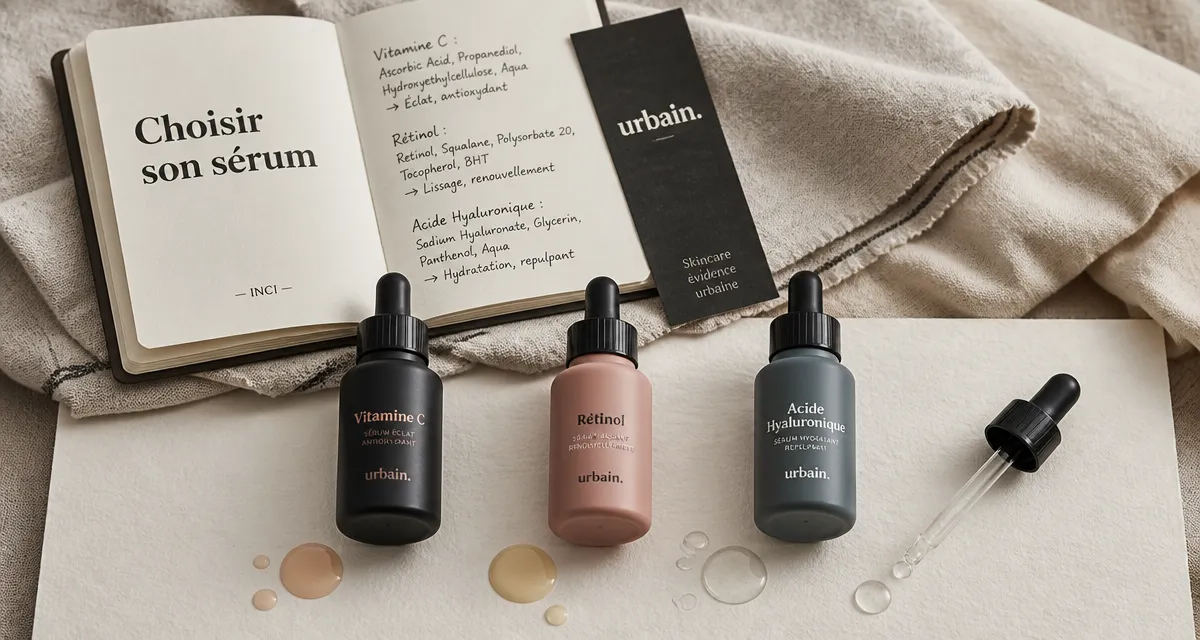 Quel serum choisir : sérums vitamine C rétinol acide hyaluronique