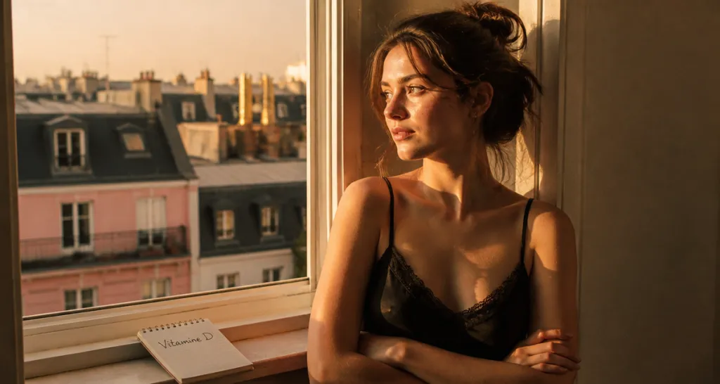 soleil quel vitamine D femme fenêtre