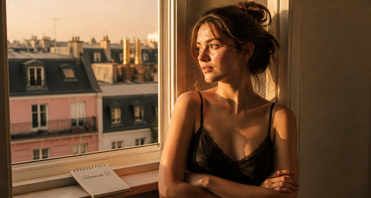 soleil quel vitamine D femme fenêtre