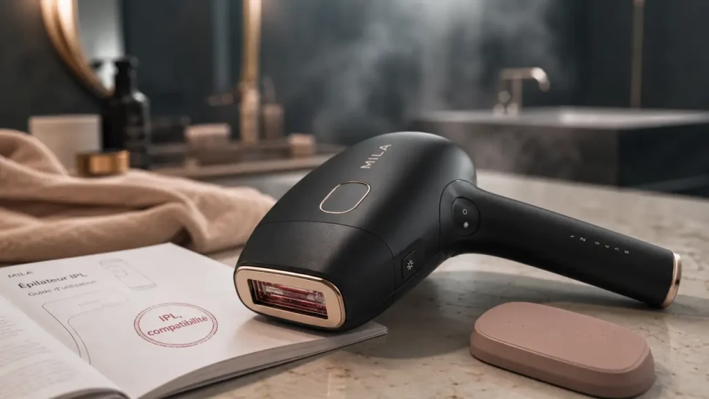 Appareil épilation définitive IPL et laser, 9 niveaux d’énergie