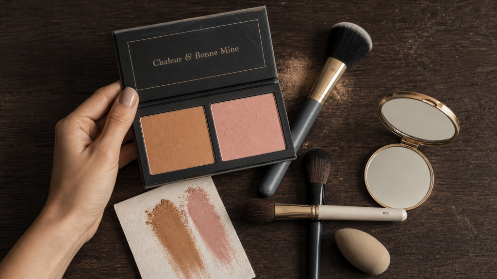 Appliquer bronzer et blush : palette, pinceaux et teint sans traces