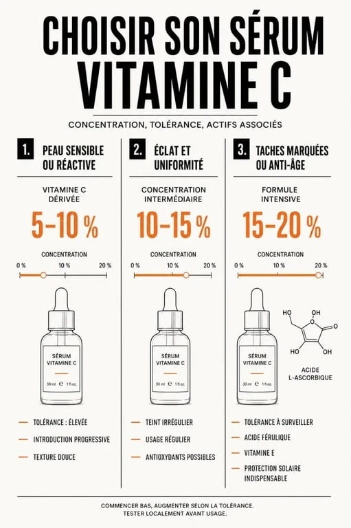 Comparatif du meilleur sérum vitamine C selon le type de peau et la concentration