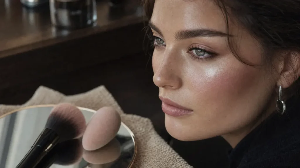 Où mettre le blush et highlighter : joues et éclat lumineux