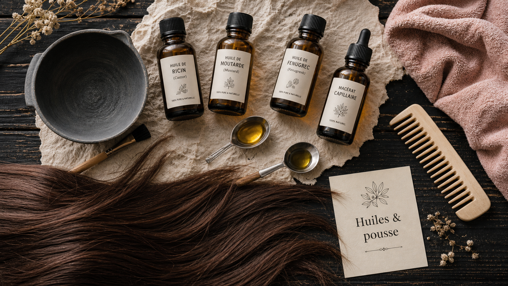 Quelle huile fait pousser les cheveux : huiles naturelles pour densifier et stimuler la pousse