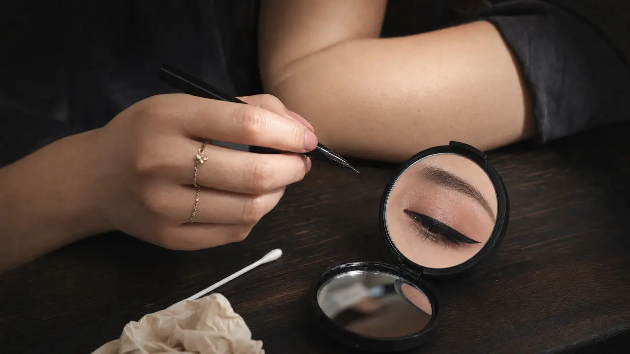 Tuto eye liner débutant : virgule nette sans bavures