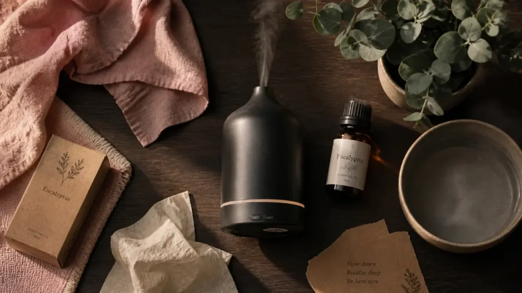 Huile essentielle ronflement : eucalyptus pour nez bouché et stress nocturne