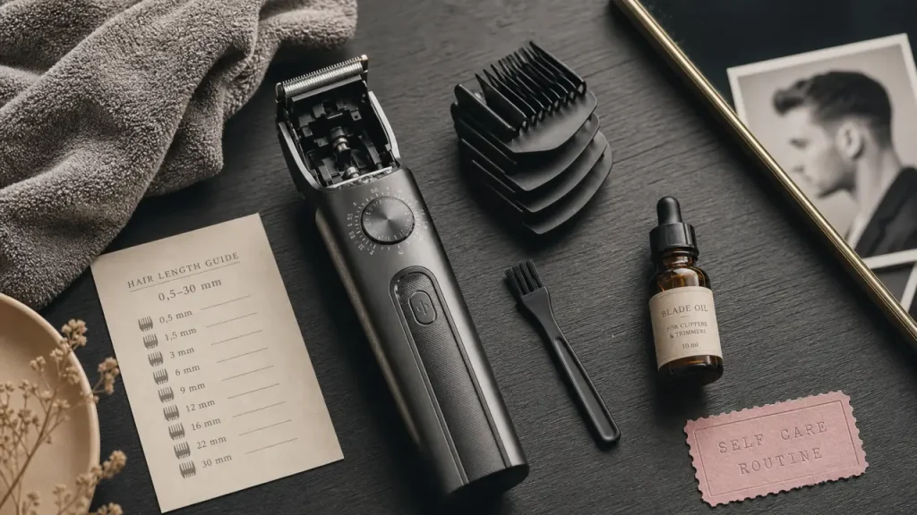 Meilleur tondeuse barbe et cheveux : sabots et précision, lame lavable