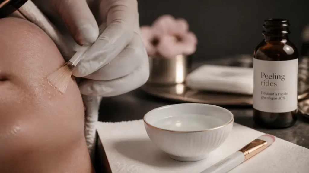 Peeling visage rides : application acide sur la peau, sans fragiliser