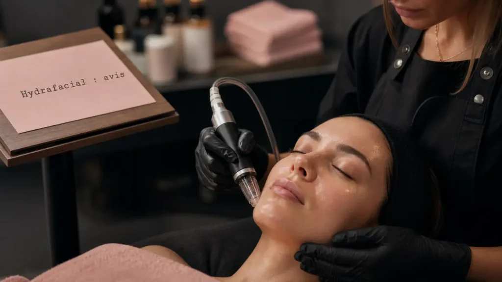 Soin hydrafacial avis : éclat et pores, photo esthétique