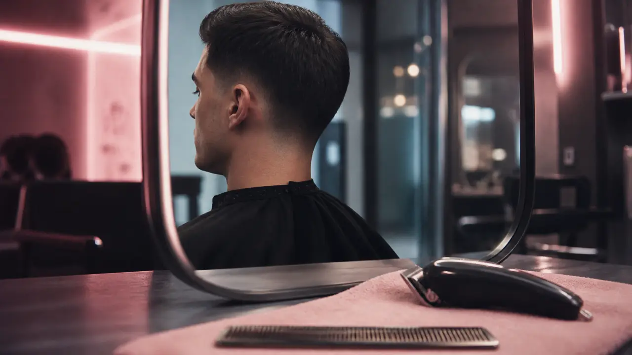 Tapers bas homme : coupe courte et discrète, transition fondue