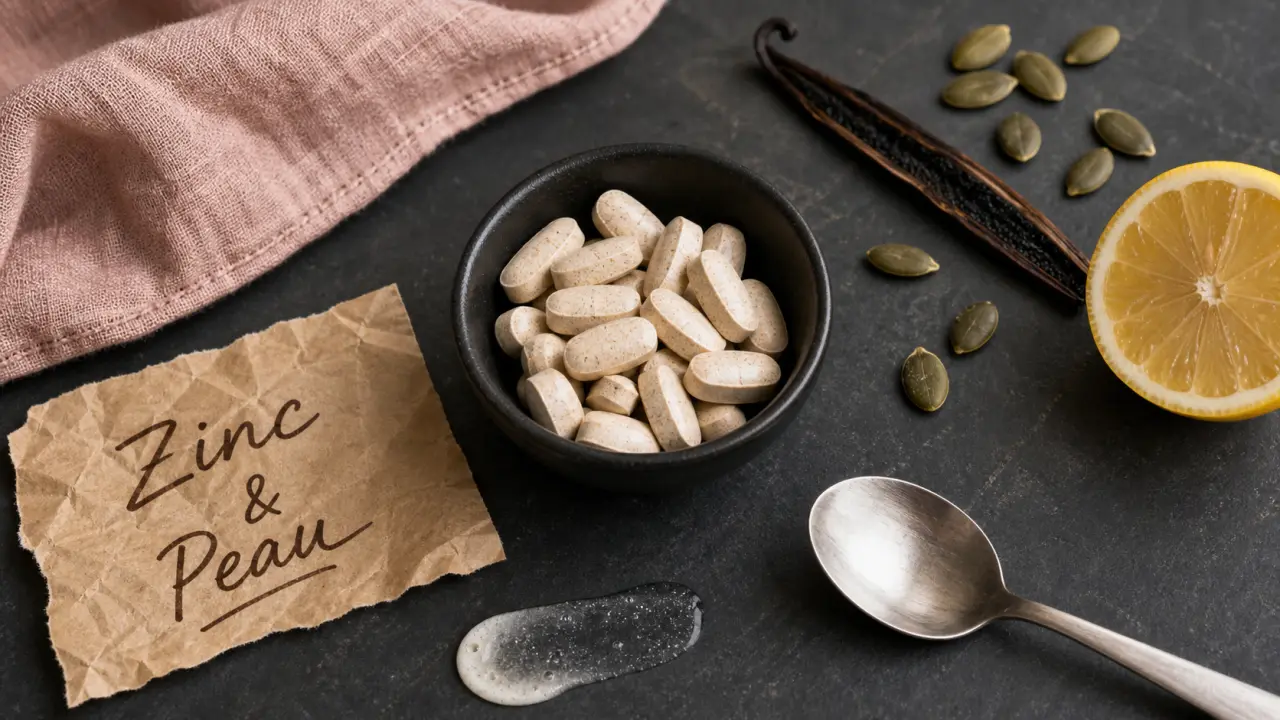 Zinc et peau : comprimés de zinc pour réguler le sébum et calmer les imperfections