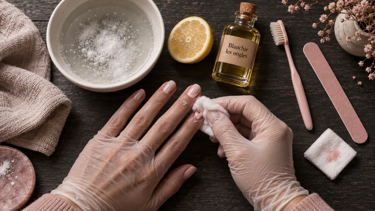 Blanchir ongles avec bicarbonate et citron