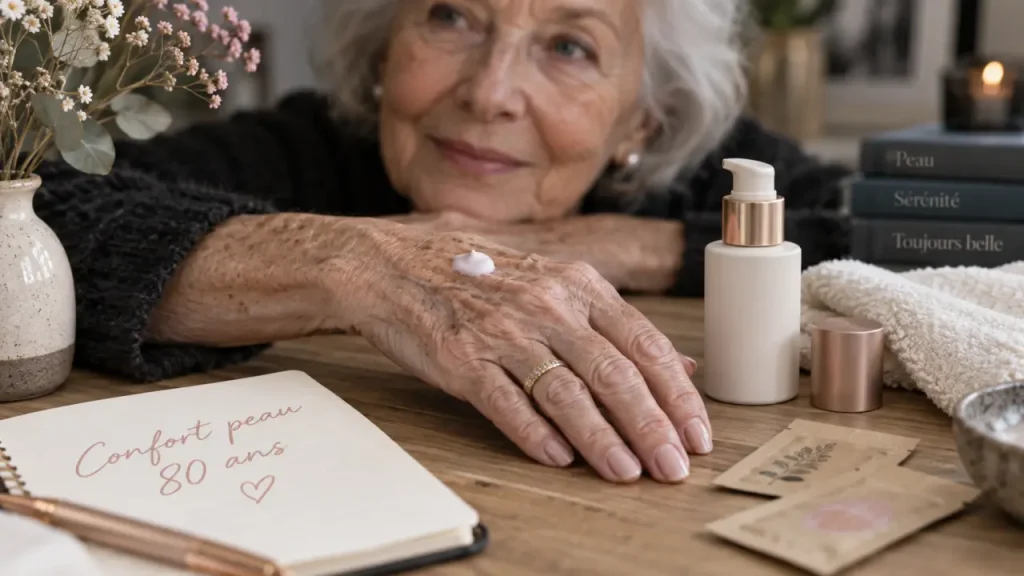 Crème visage femme 80 ans, hydratante pour peau fine et apaisée