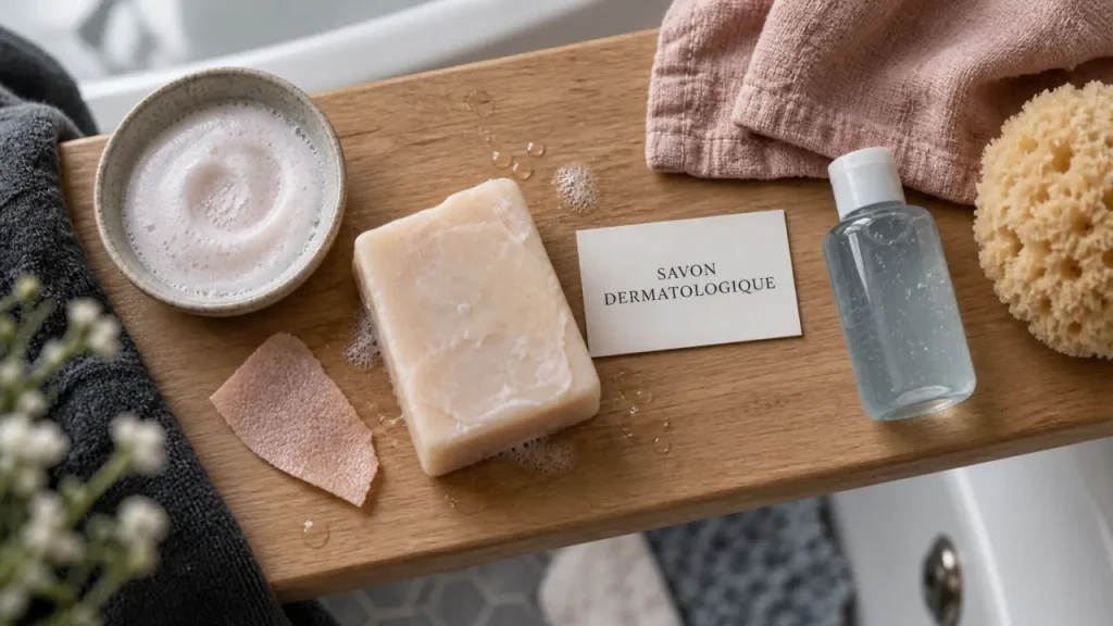 Savons dermatologiques et pH : peau qui tiraille