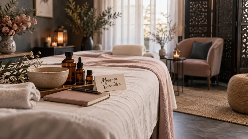 stef massage bien être à Sartrouville, table de massage calme et huiles bio