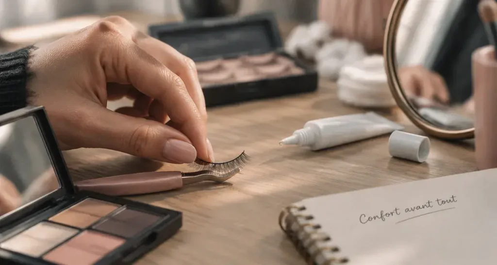 Faux cils meilleurs : pose précise et effet naturel