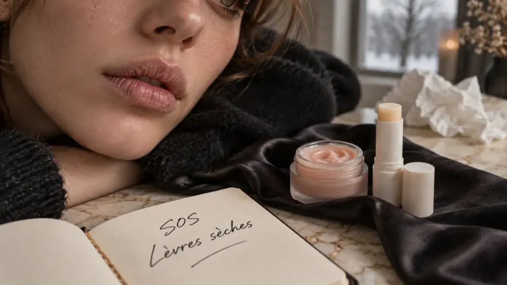 Lèvres sèches solution, baume SOS contre gerçures sur lèvres gercées