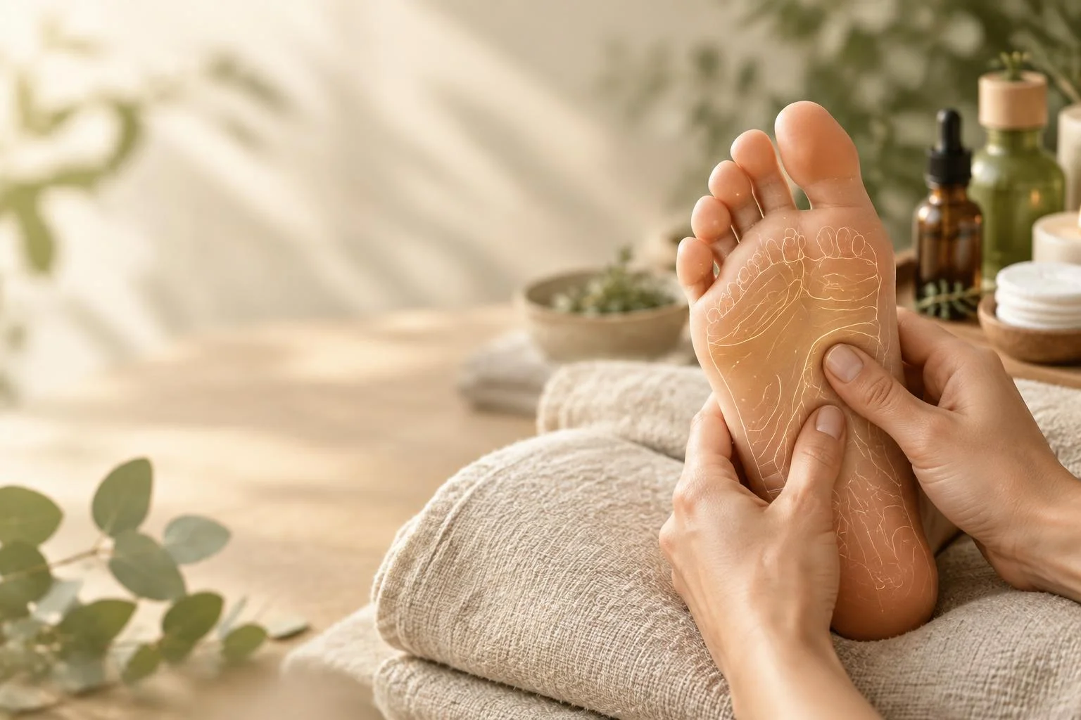 Routine beauté réflexologie : 5 minutes pour détendre