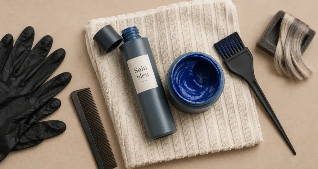 Soin bleu cheveux : éviter le surdosage et reflets bleutés
